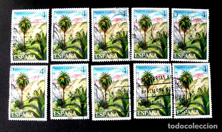 Sellos: 2122, DIEZ SELLOS USADOS. FLORA. - Foto 1