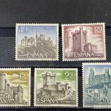 Selos: ESPAÑA, 1968. EDIFIL 1180/84. CASTILLOS DE ESPAÑA. SERIE COMPLETA. NUEVO. SIN FIJASELLOS.. Lote 267706349