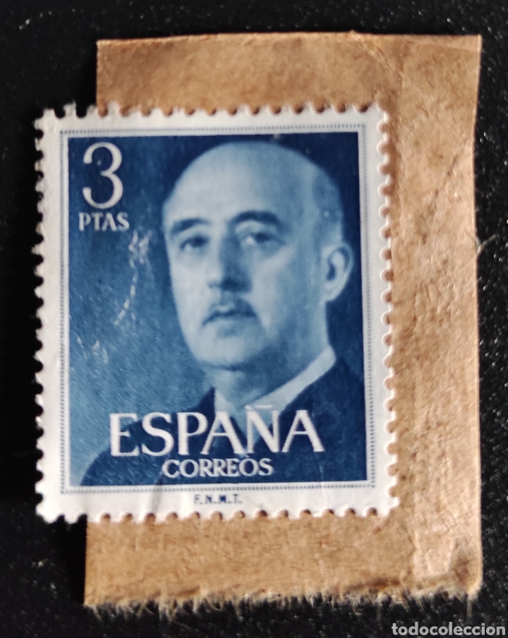 Briefmarken: Sello de correo ordinario 3 pesetas Franco 1955. Edifil 1159