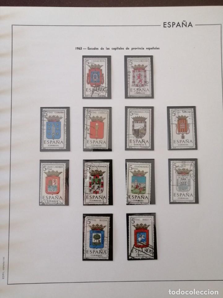 Timbres: Hoja Edifil 133 con la serie completa de escudos, a&ntilde;o 1963