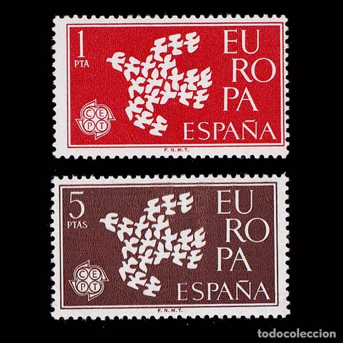 Sellos: 1961.Europa CEPT.Serie Nuevo**.MNH Edifil 1371-1372