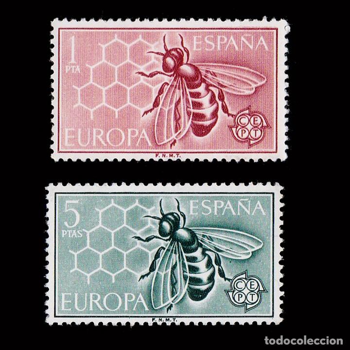 Sellos: Espa&ntilde;a.1962.Europa CEPT.Serie MNH.Edifil 1448-1449