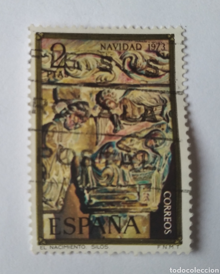 Sellos: Sello Espa&ntilde;a navidad a&ntilde;o 1973 usado - Foto 1
