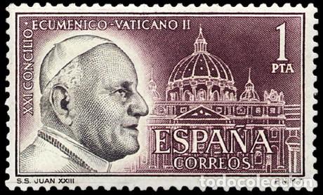 Sellos: ESPA&Ntilde;A SEGUNDO CENTENARIO SERIES N&ordm; 1480 ** CONCILIO VATICANO - Foto 1