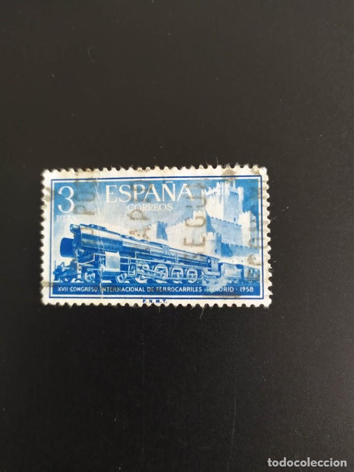 Sellos: ## Espa&ntilde;a usado 1958 Congreso de ferrocarriles## - Foto 1