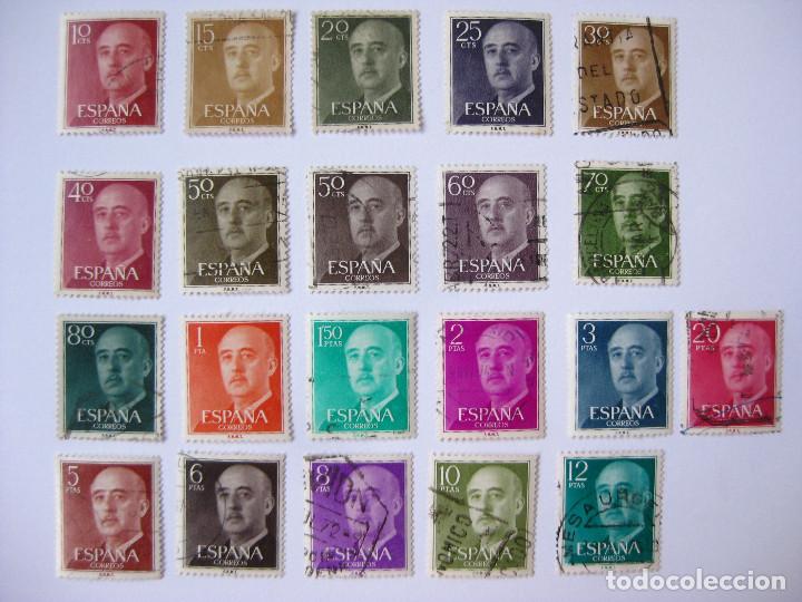 Sellos: SELLOS ESPA&Ntilde;A. FRANCO BASICOS LOTE DE 21 - Foto 1