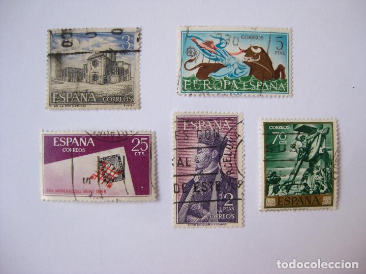 Sellos: SELLOS ESPA&Ntilde;A SEGUNDO CENTENARIO A&Ntilde;O 1966 LOTE DE 5 - Foto 1