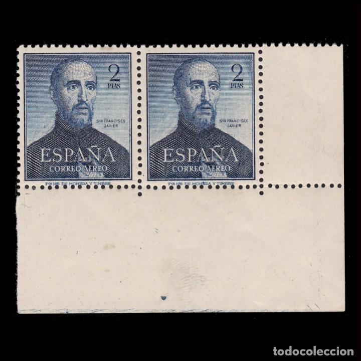 Timbres: 1952. IV Cent.Muerte S.Francisco Javier.2p.Blq 2.MNH.Edifil 1118.CENTRADO