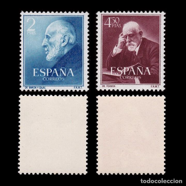 Sellos: ESPA&Ntilde;A.1952.Ram&oacute;n Cajal-Ferran.Serie MNH.Edifil 1119-1120