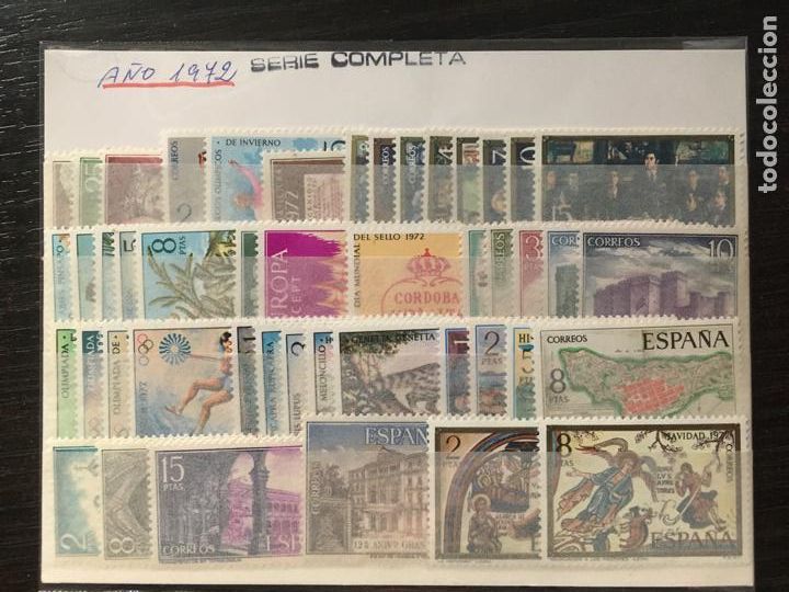 Sellos: Sellos Nuevos Espa&ntilde;a A&ntilde;o 1972 completo - Foto 1