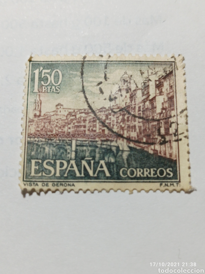 Sellos: Sello. Vista general de Gerona. - Foto 1