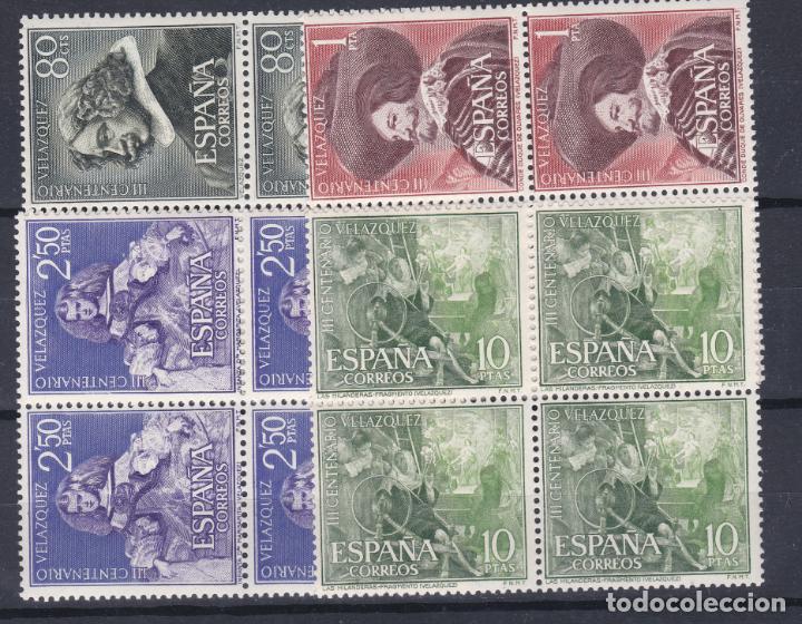 Timbres: ESPA&Ntilde;A.- SERIE 1340/43 ** PINTURAS DE VELAZQUEZ BLOQUE DE CUATRO NUEVO SIN CHARNELA