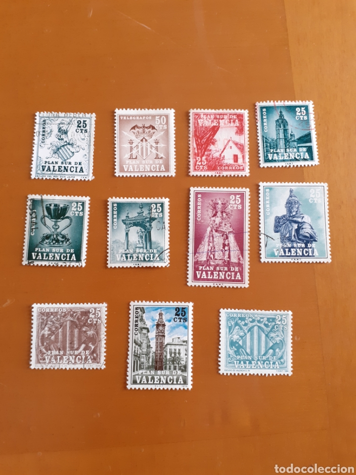 Sellos: Serie completa sellos Plan Sur Valencia - Foto 1