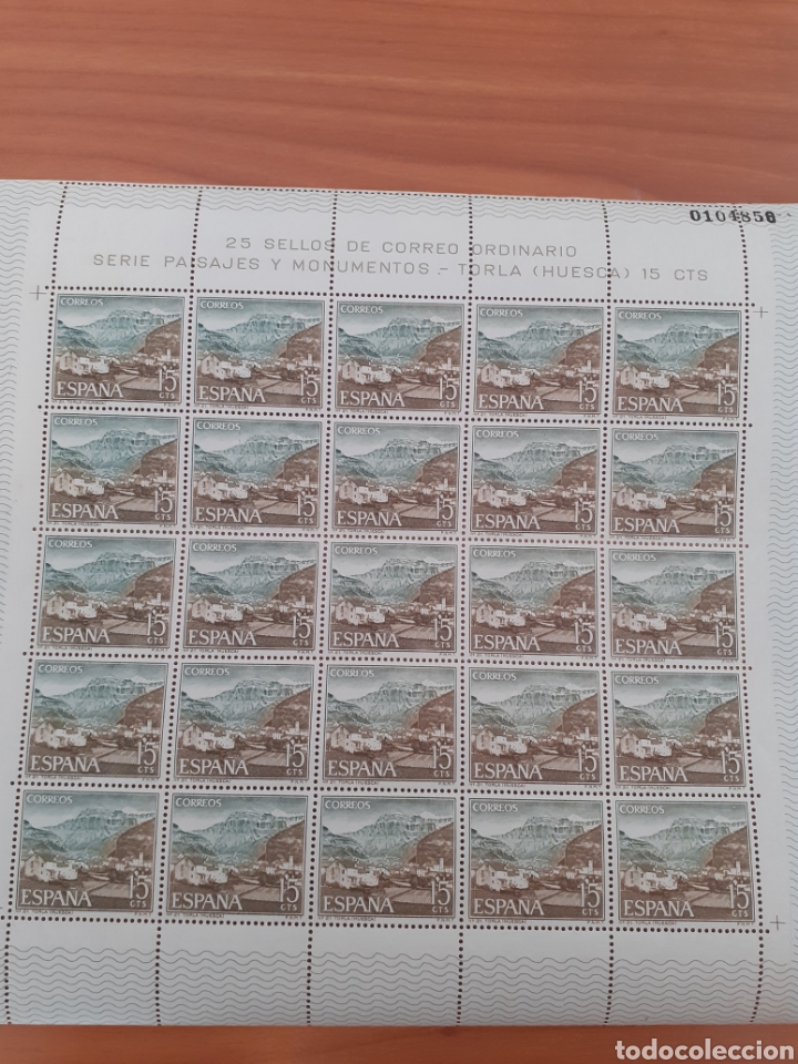 Sellos: Hoja 25 sellos Torla 1966 edifil 1727 - Foto 1