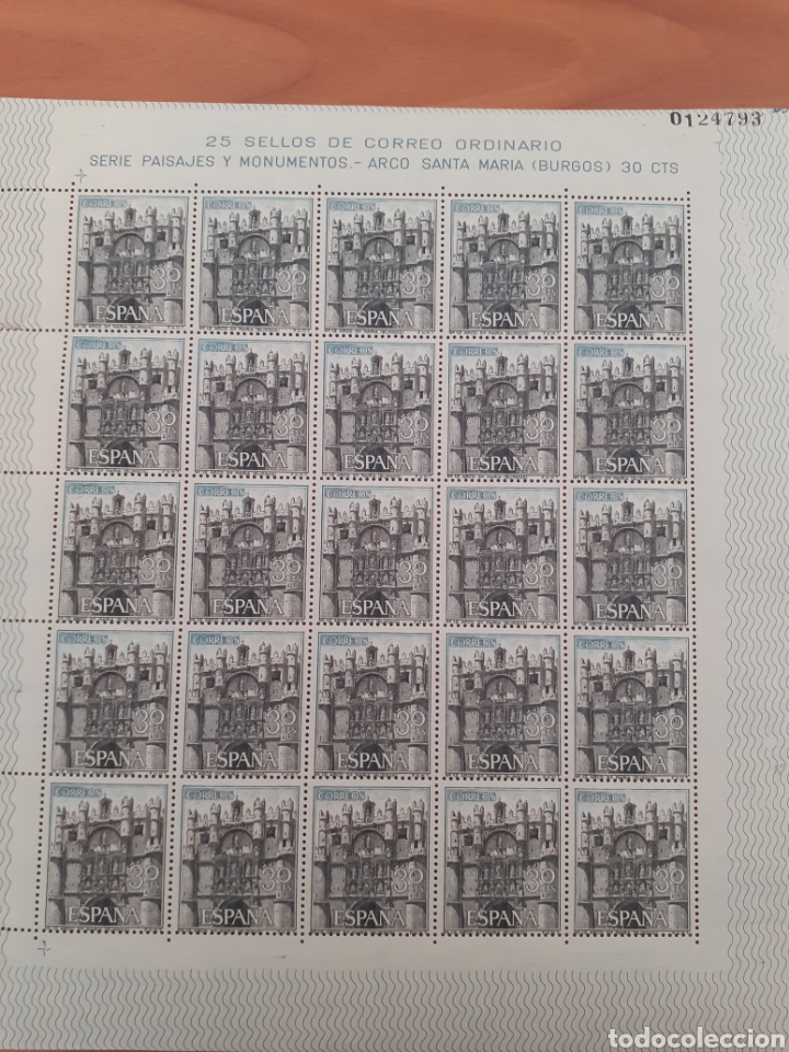 Timbres: Hoja 25 sellos Arco Sta Mar&iacute;a 1965 edifil 1644