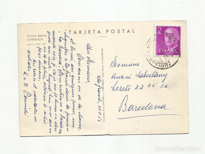 Sellos: POSTAL CIRCULADA 1946 DE CALELLA A BARCELONA - Foto 1