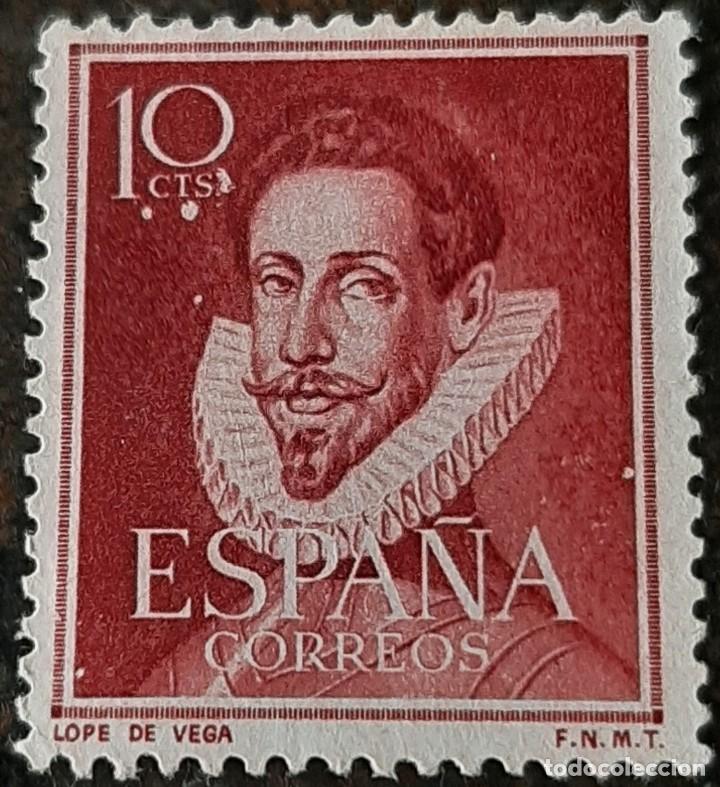 Sellos: SELLOS DE ESPA&Ntilde;A DE 1950. Literatos - Foto 2