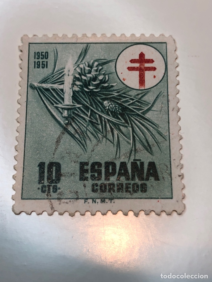 Sellos: Sellos Espa&ntilde;a 10 c&eacute;ntimos 1950 usado - Foto 1