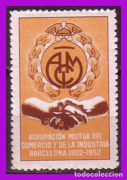 Sellos: VI&Ntilde;ETAS, 1952, Barcelona. Agrupaci&oacute;n Mutua Comercio e Industria * * - Foto 1