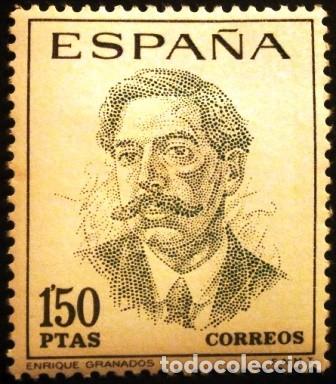 Sellos: SELLOS DE ESPA&Ntilde;A DE 1967. Centenarios de celebridades - Foto 2