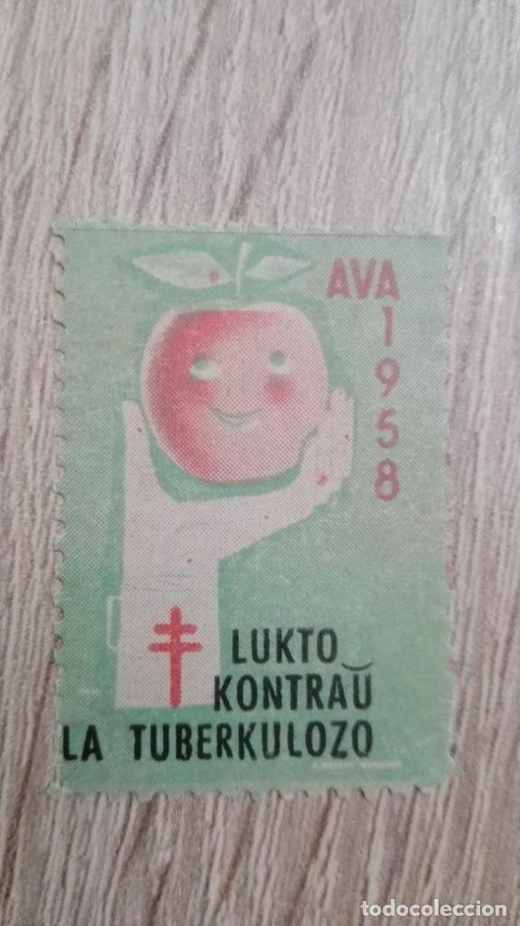 Sellos: SELLO / VI&Ntilde;ETA LUKTO KONTRAU LA TUBERKULOZO . AVA 1958 DCHA. VERDE PASTEL. PA&Iacute;S VASCO.A&Ntilde;O 1958.