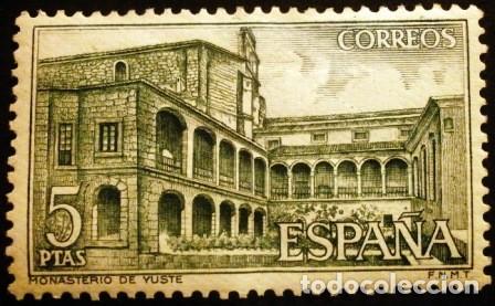 Sellos: SELLOS DE ESPA&Ntilde;A DE 1965. Monasterio de Yuste - Foto 3