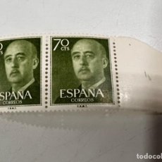 Timbres: ESPAÑA, 1955. EDIFIL 1151. GENERAL FRANCISCO FRANCO. 70 CTS. BLOQUE DE 2 SELLOS. NUEVO.. Lote 309837518