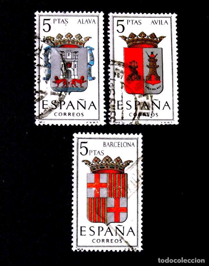 Sellos: 1406,1410 Y 1413, USADOS. ESCUDOS. - Foto 1