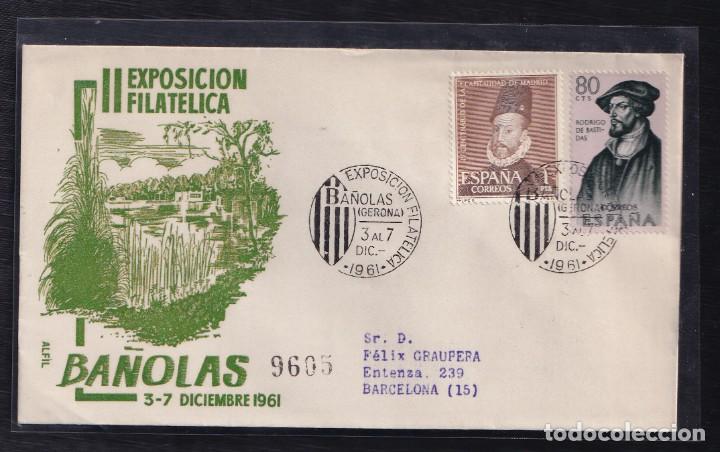 Sellos: 1961.- BA&Ntilde;OLAS (GERONA) A BARCELONA - Foto 1