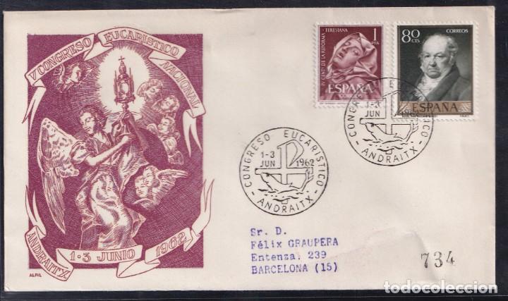 Sellos: 1962.- ANDRAITX (MALLORCA) A BARCELONA - Foto 1