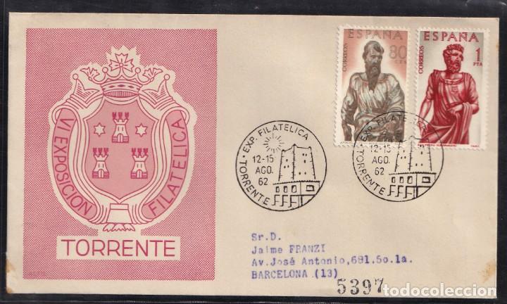 Sellos: 1962.- TORRENTE (VALENCIA) A BARCELONA - Foto 1
