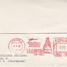 Sellos: TARJETA COMERCIAL CON FRANQUEO MECÁNICO - S.A. DE LANERIA EN SABADELL - 1962