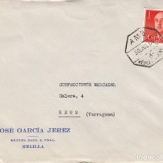 Sellos: CARTA DE JOSÉ GARCIA EN MELILLA CON MATASELLOS AMBULANTE MELILLA NUM.5 1964