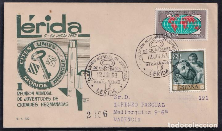 Sellos: 1963.- LERIDA A VALENCIA - Foto 1