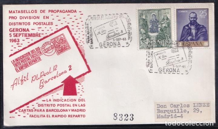 Sellos: 1963.- MADRID A GERONA - Foto 1
