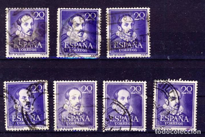 Selos: ESPA&Ntilde;A.- 1950.- LITERATOS.- RUIZ DE ALARC&Oacute;N.- ED.1074- USADOS.- (4)