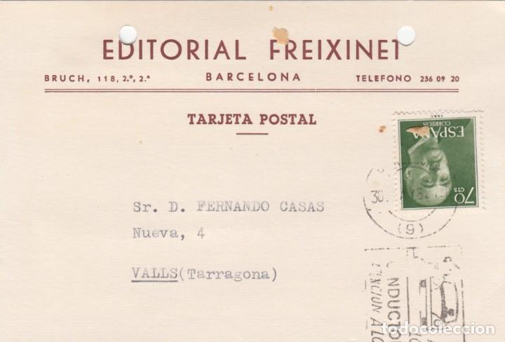 Sellos: TARJETA COMERCIAL EDITORIAL FREIXINET - 1962 - Foto 1