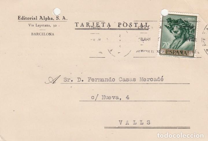 Sellos: TARJETA COMERCIAL EDITORIAL ALPHA - 1963 - Foto 1