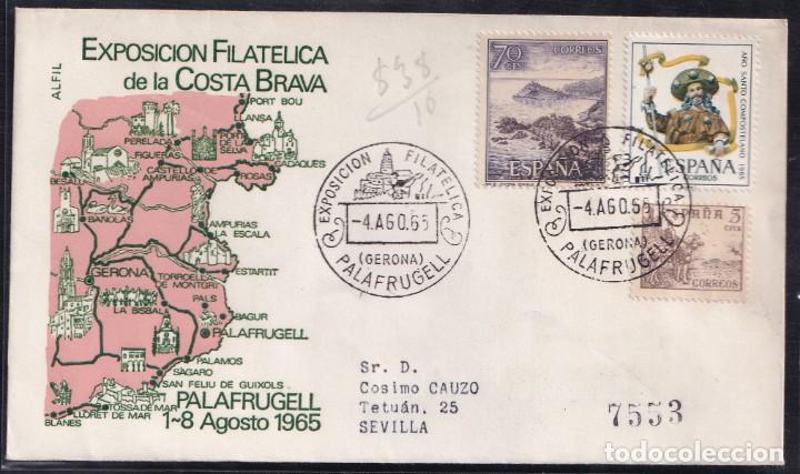 Sellos: 1965.- PALAFRUGELL (GERONA) A SEVILLA - Foto 1