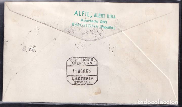 Sellos: 1965.- PALAFRUGELL (GERONA) A SEVILLA - Foto 2