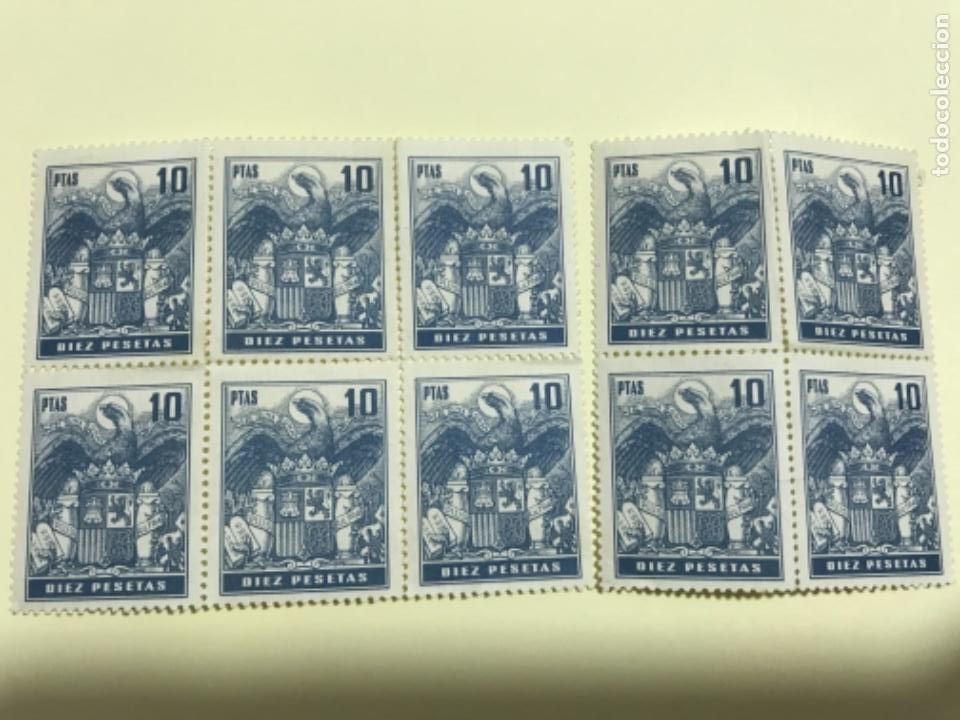 Sellos: Diez sellos DIEZ PESETAS - Foto 1