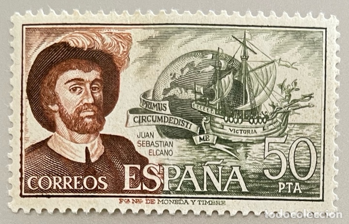 Sellos: Espa&ntilde;a. Juan Sebasti&aacute;n Elcano 1971 - Foto 1