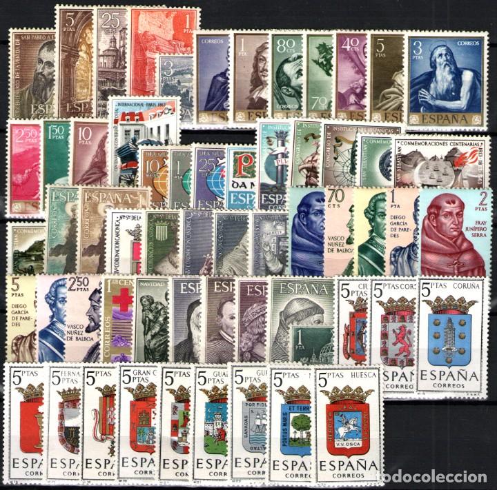 Sellos: A&ntilde;o 1963 completo de Espa&ntilde;a - Foto 1