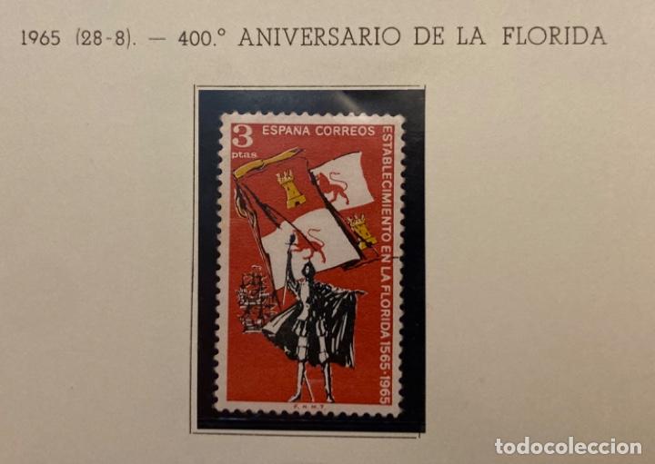 Sellos: IV CENTENARIO DE LA FUNDACI&Oacute;N DE SAN AGUSTIN LA FLORIDA 1965 EDIFIL 1674 SIN MARCA FIJA SELLOS