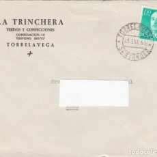 Sellos: CARTA DE TEJIDOS Y CONFECCIONES LA TRINCHERA EN TORRELAVEGA (SANTANDER) - CON MATASELLOS