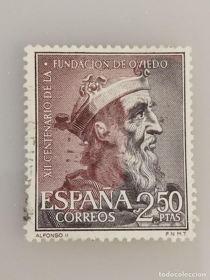 Sellos: Sello Espa&ntilde;a 1397. Alfonso II. Oviedo. 1961. Usado. - Foto 1