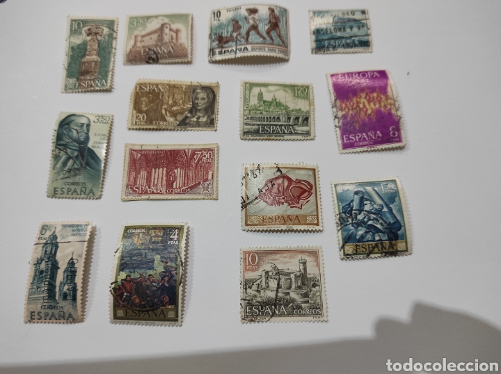 Sellos: Lote 15 sellos usados Espa&ntilde;a Correos varios - Foto 1