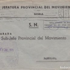 Sellos: SOBRE CON FRANQUICIA DE JEFATURA PROVINCIAL DEL MOVIMIENTO - SORIA - 1970
