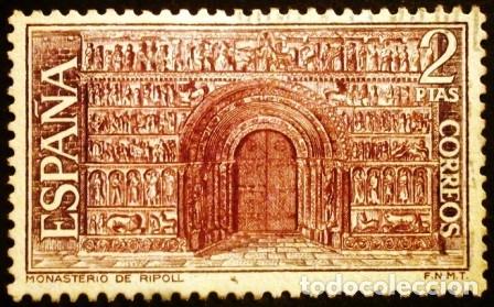 Sellos: SELLOS DE ESPA&Ntilde;A DE 1970 Monasterio de Sta. M.&ordf; de Ripoll - Foto 1