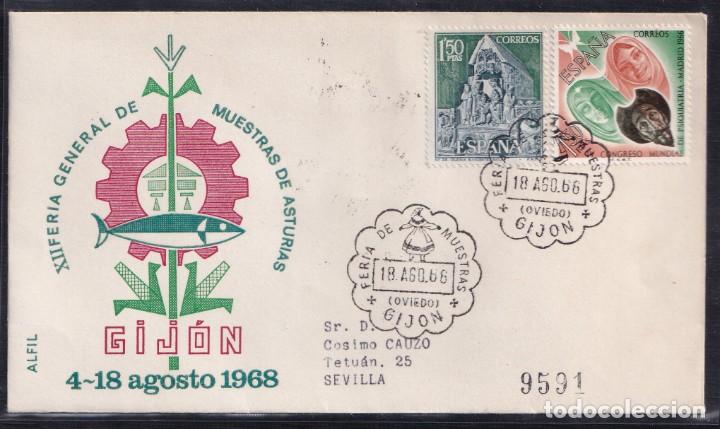 Sellos: 1966.- GIJON (OVIEDO) A SEVILLA - Foto 1